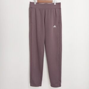Adidas women's sweatpants size Small purple waist stretch tapered legs fleece